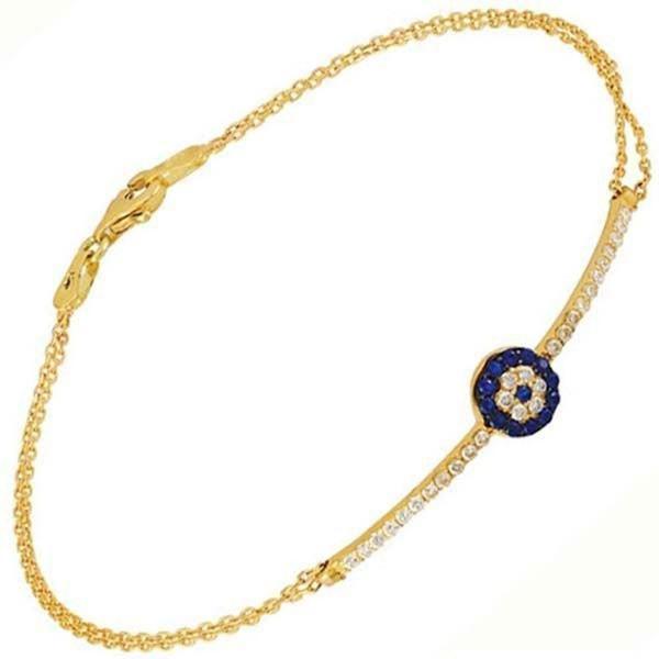 Çift Zincirli Sinyora 14 Ayar Altın Bileklik - Image 1