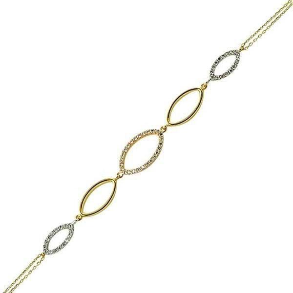 Bileklik Elips Halkalar Üç Renk 3,17 Gram 14 Ayar Altın - Image 1