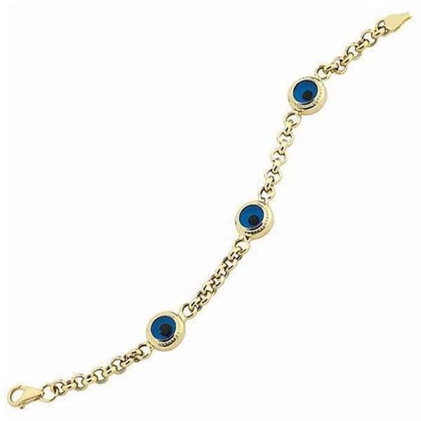 Bileklik Nazar Boncuklu 5,85 Gram 14 Ayar Altın - Image 1