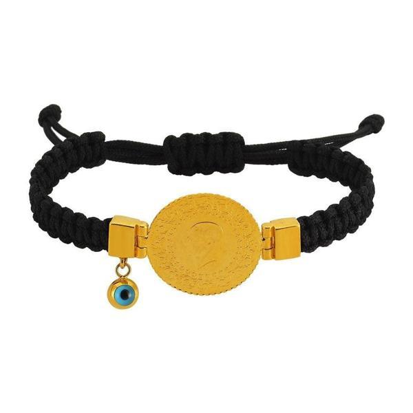 İpli Çeyrek Altınlı Bileklik - Image 1