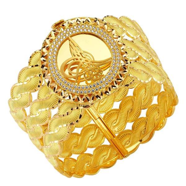 Tuğralı Kelepçe Bilezik 48.00 Gram 22 Ayar Altın - Image 1