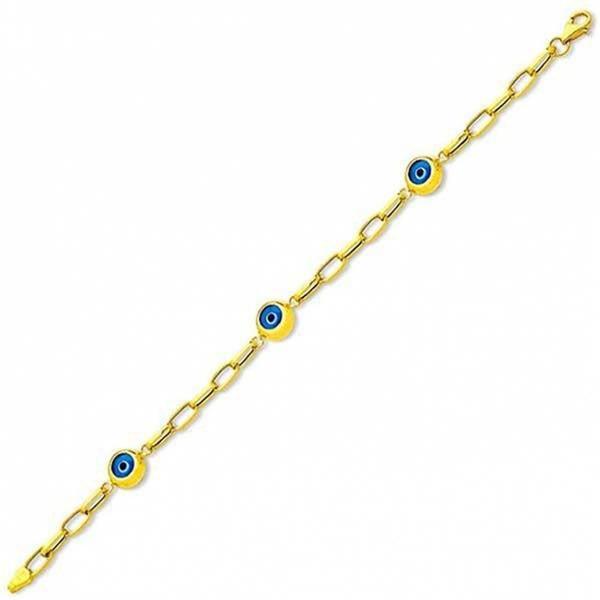 Mavi Göz 14 Ayar Altın Bileklik - Image 1