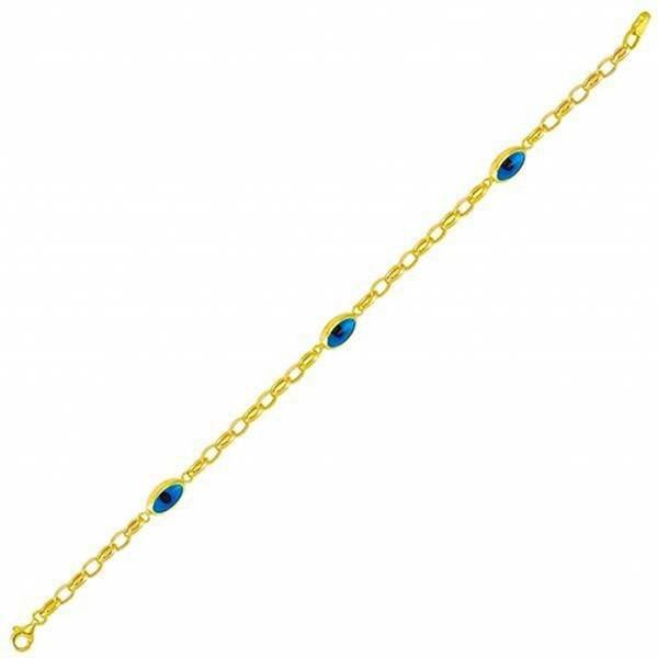 Badem Gözlü 14 Ayar Altın Bileklik - Image 1