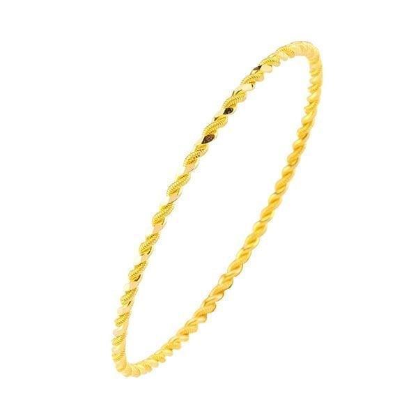 İşçiliksiz 22 Ayar İkili Burma Bilezik 20 Gram - Image 1