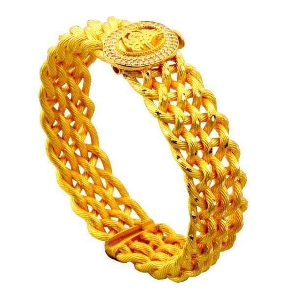 Kelepçe Tuğralı Örgülü Model 50,00 Gram 22 Ayar Altın - Image 1