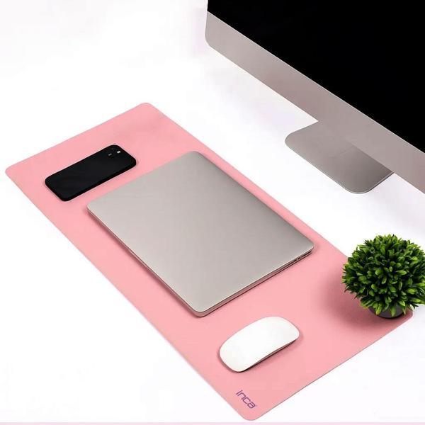IMP-019 PU Deri Mousepad Çift Taraflı Masa Matı 80x30 Kaymaz Su Geçirmez - Image 1
