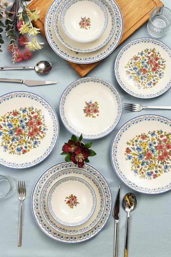 Güral Porselen Manolya 24 Parça 6 Kişilik Yemek Takımı - Image 1