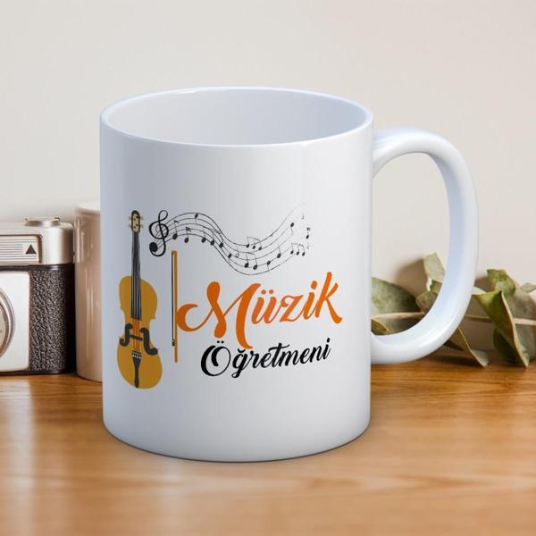 Müzik Öğretmenlerine Özel Öğretmenler Günü Hediyelik Baskılı Kupa - Image 1