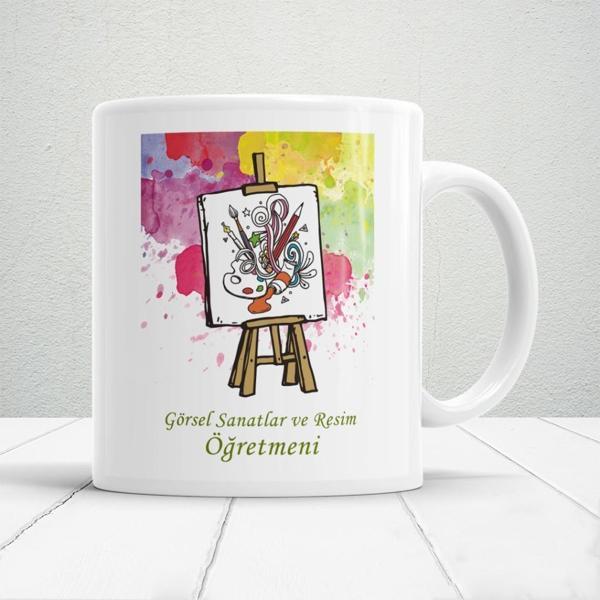 Görsel Sanatlar ve Resim Öğretmenlerine Özel Öğretmenler Günü Hediyelik Baskılı Kupa - Image 1