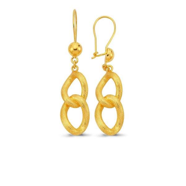 Uzayyolu mat ikili küpe 22 ayar altın - Image 1