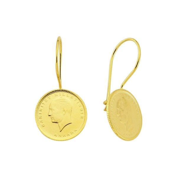 Ata Çeyrekli Küpe 4,50 Gram 22 Ayar Altın - Image 1