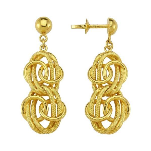 22 Ayar Altın Ceylan Gözü Küpe 6 Gram - Image 1