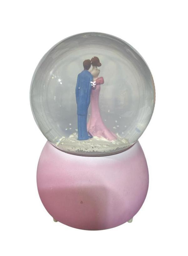 10 cm Seslı Işıklı LOVE Kar Küresi 2878 - Image 1