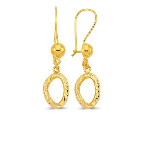 Uzayyolu tekli küpe 22 ayar altın - Image 1