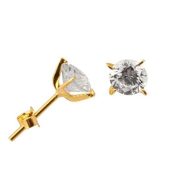 Küpe Tektaş 1,00 Gram 14 Ayar Altın - Image 1