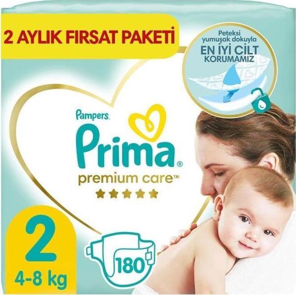 Prima Bebek Bezi Premium Care 2 Beden 180 Adet Aylık Fırsat Paketi - Image 1