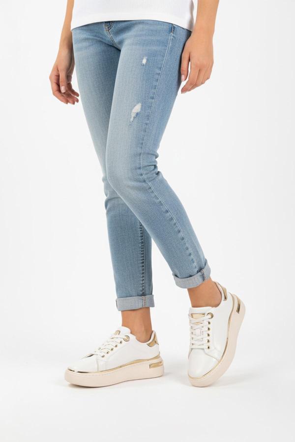 Beyaz Bağcıklı Hafif Esnek Kadın Sneaker Lady 028 Z - Image 1