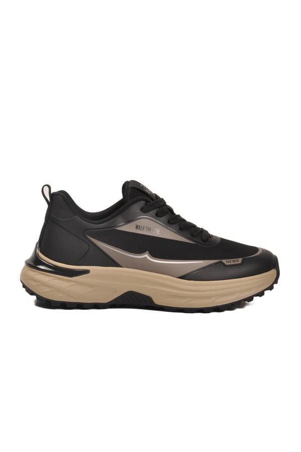 Siyah Fileli Hafif Esnek Memory Foam Erkek Spor Ayakkabı Degree M - Image 1