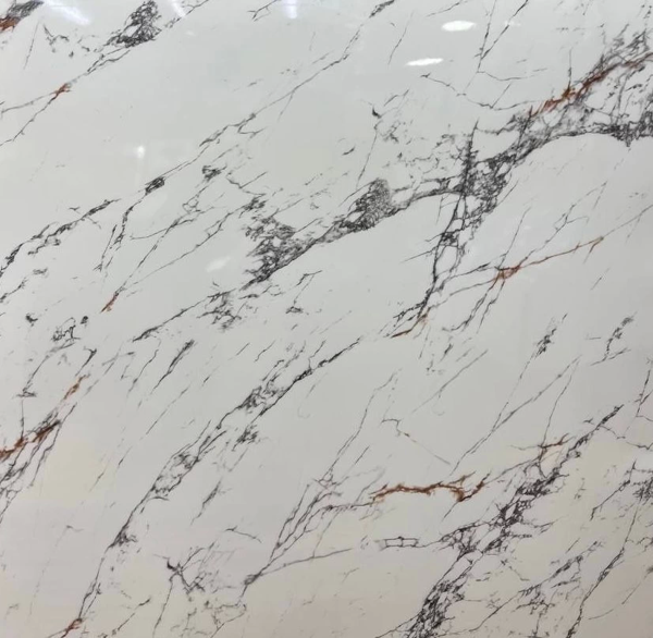 Beyaz Mermer Desenli Yapışkanlı Kaplama Kağıdı  Büyük Boy 5 Metre - Image 1