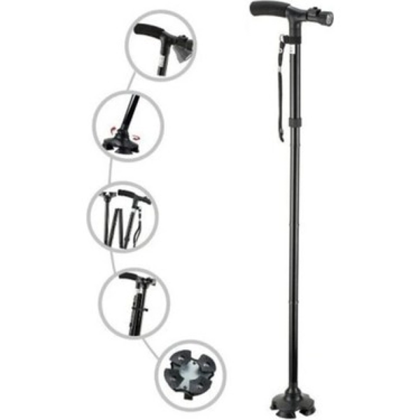 Hareketli Led Işıklı Katlanır Baston - Image 1