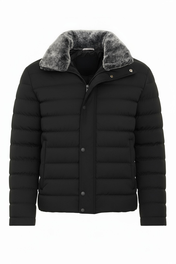 Erkek Siyah Erkek Kışlık Şişme Kaban – Sıcak Tutan, Hafif ve Şık Tasarım - Image 1