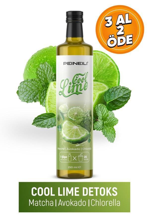 Peineili Cool Lime Matcha, Avakado, Chlorella Içeren Detox Mix Detoks Suyu 250 Ml - Image 1