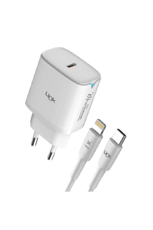 Liktech C308 20W Pd Type-C To Lightig Kablolu Şarj Aleti Set - Image 1