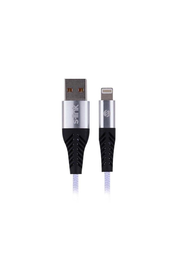 S-Lınk Sl-Stm55L 3A Fast Şarj Lightnıng Data Şarj Kablosu- Silver - Image 1