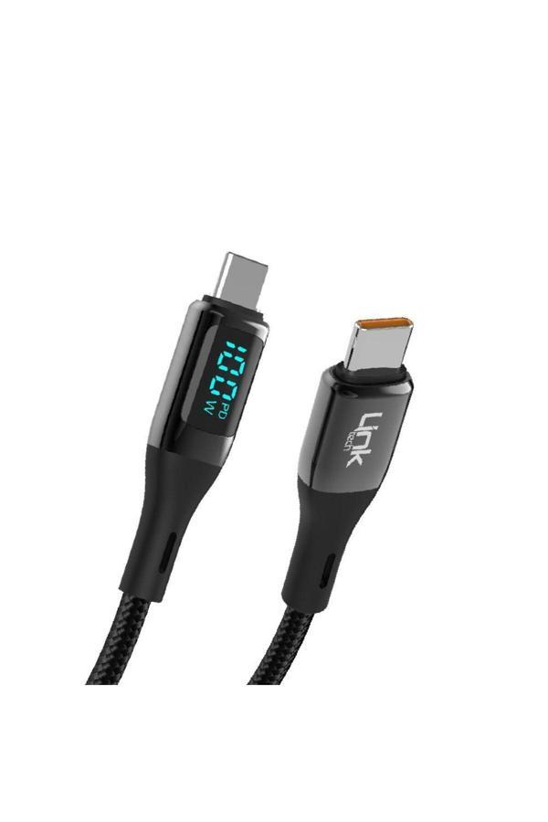 Store Linktech K680 Dijital Göstergeli Type-C - Type-C 100W Data Ve Şarj Kablosu 1Mt - Image 1
