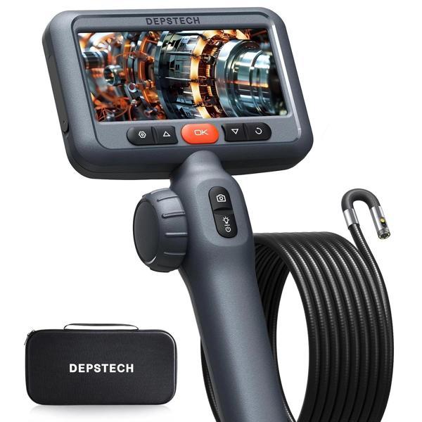DEPSTECH Çift Lensli, Eklemli Endüstriyel Endoskop, 5 Inc Ekran - 3m Kablo - Image 1