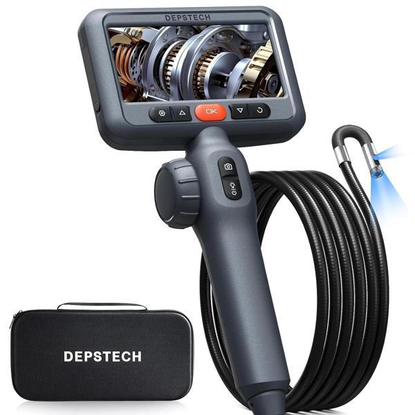DEPSTECH Çift Lensli, Eklemli Endüstriyel Endoskop, 5 Inc Ekran - 1.5m Kablo - Image 1