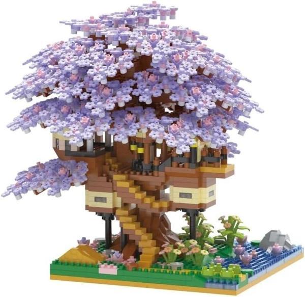 Kadablk Sakura Ağacı Ev Modeli Mikro Blok Seti - 2229 Parça - Image 1