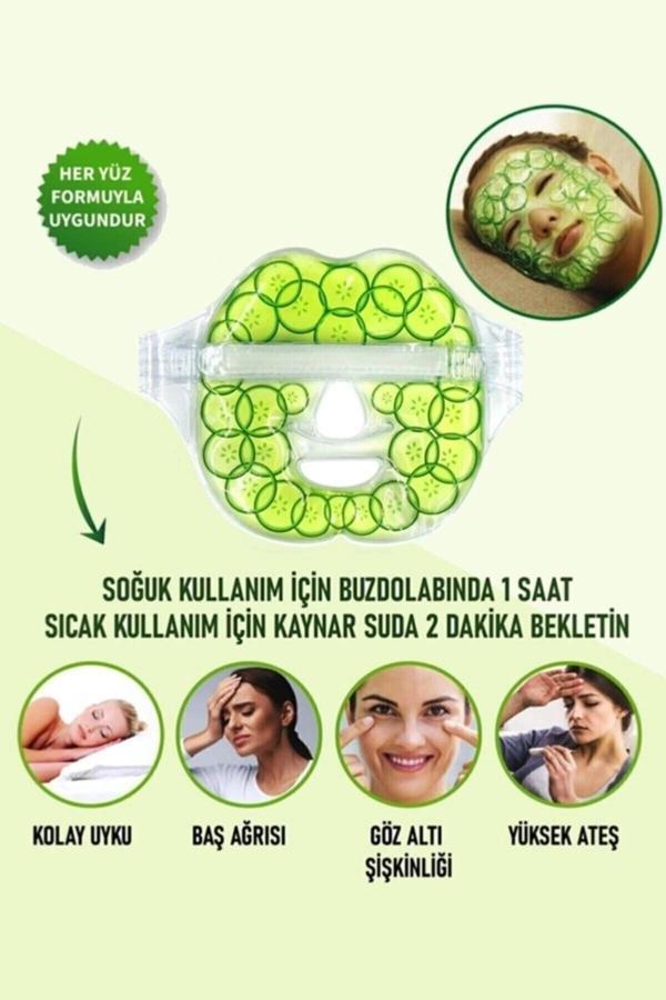 Salatalık Yüz Maske Jel Sıcak Soğuk Kullanım Rahatlatıcı - Image 1