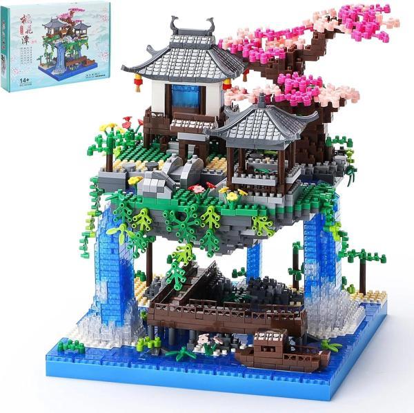 CAXIMSY Çin Mimarisi, Kiraz Çiçeği Bonsai Ağacı Ev Yapı Blok Setleri - 3320 Parça - Image 1