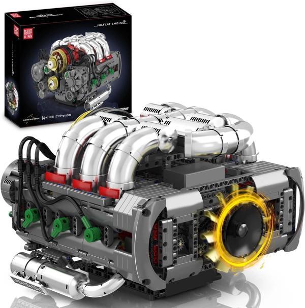 Mould King Flat-Six Motor Model Kiti - Pil ve Motorlu Yapı Seti - 2375+ Parça - Image 1