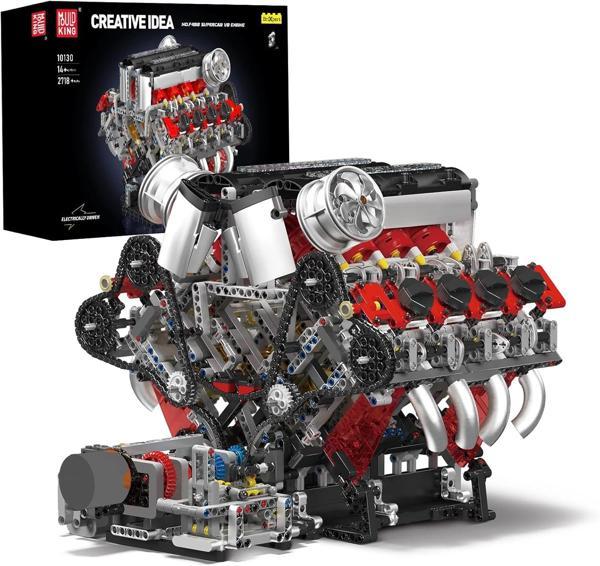 Mould King V8 Motor Yapı Blokları Setleri, Çalışan Motor Model Kiti - 2718 Parça - Image 1