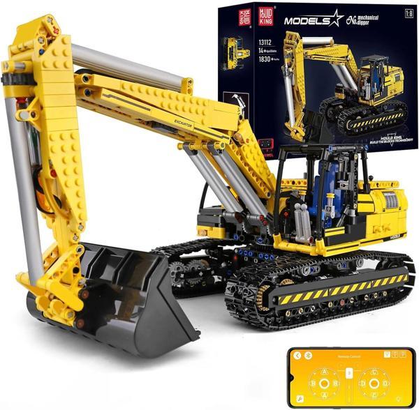 Mould King 13112 RC Ekskavatör Yapım Seti, APP Uzaktan Kumandalı - 1830 Parça - Image 1