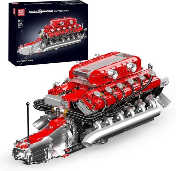 Mould King V12 Motor - Pil ve Motorlu MOC Mühendislik Model Kiti  - 3472 Parça - Image 1
