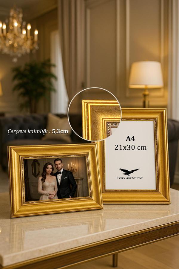 Madame A4 Ebat 21cm x 30cm Resim Fotoğraf Belge Poster Evrak Çerçevesi Korumalı Kırılmaz Pleksi Cam - Image 1