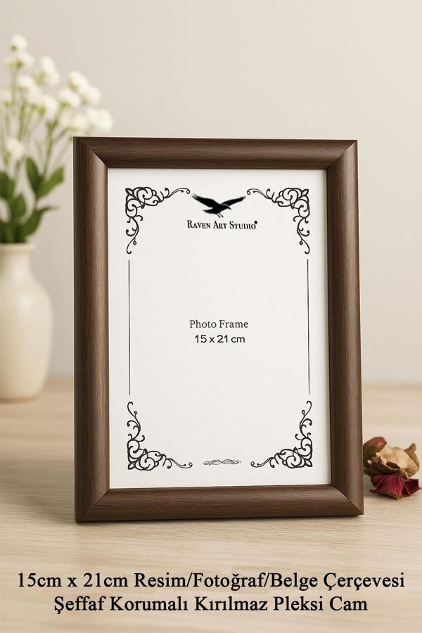 Pergamon 15cm x 21cm Resim Fotoğraf Belge Poster Evrak Çerçevesi Korumalı Kırılmaz Pleksi Cam - Image 1