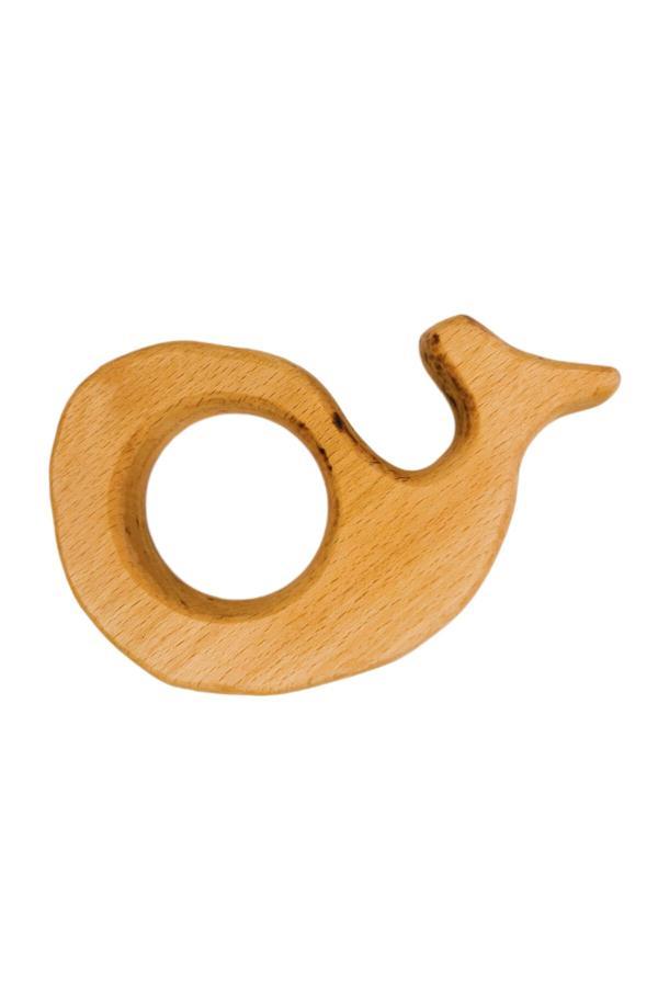 Sevimli Hayalet Diş Kaşıyıcı Balina Doğal Ahşap - Image 1