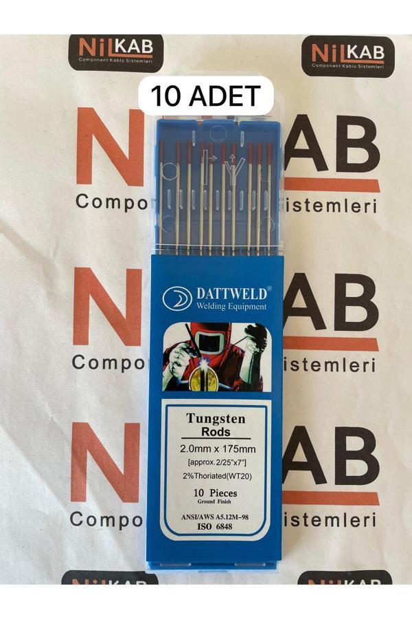 Hüner 2,0X175Mm Kırmızı Tungsten 10 Adet - Image 1