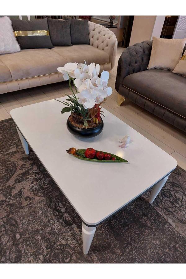 Akset Orta Sehpa Lüx Beyaz Antrasit - Image 1