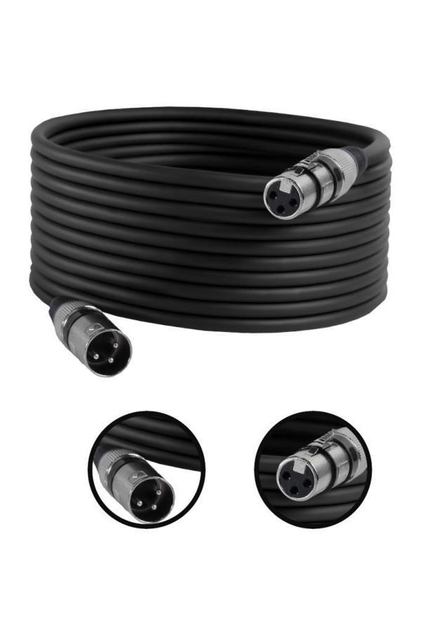Midex MXL-15M-BK Kaliteli XLR TO XLR 15 mt. Mikrofon Kablosu - Image 1