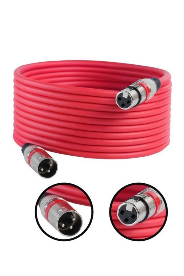 Midex MXL-15M-RD Kaliteli XLR TO XLR 15 mt. Mikrofon Kablosu - Image 1