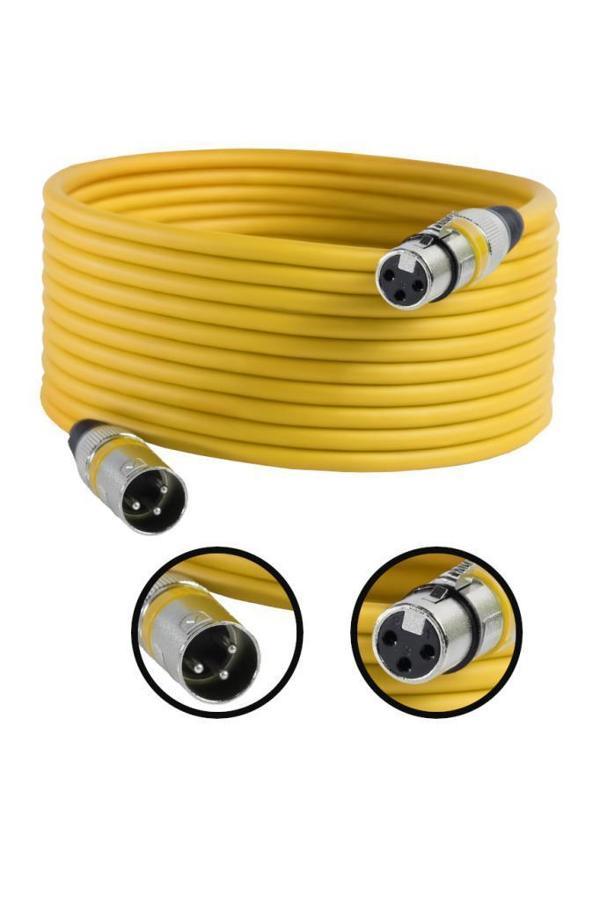 Midex MXL-15M-YLW Kaliteli XLR TO XLR 15 mt. Mikrofon Kablosu - Image 1