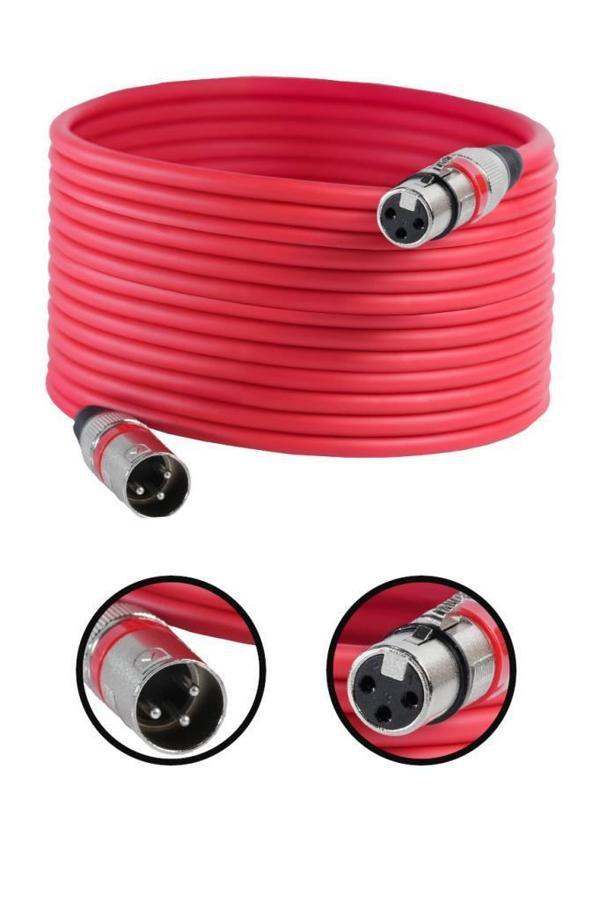 Midex MXL-20M-RD Kaliteli XLR TO XLR 20 mt. Mikrofon Kablosu - Image 1