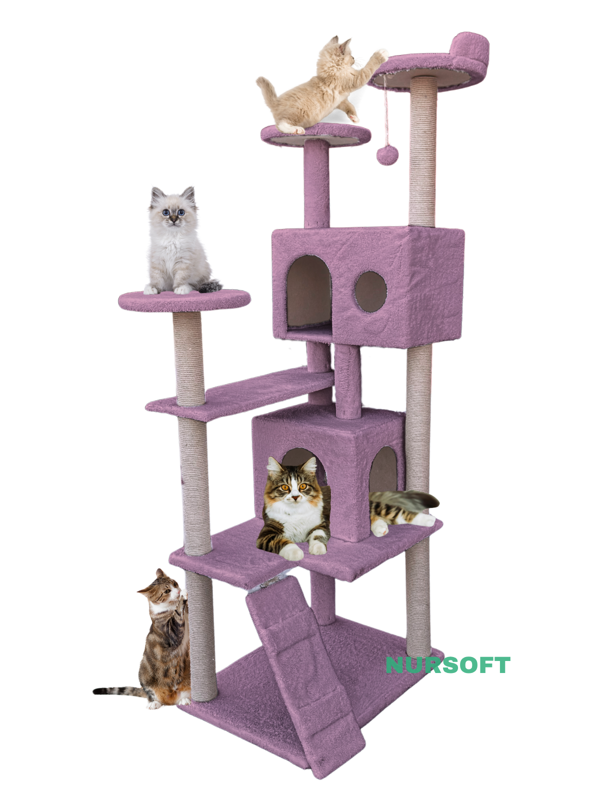 Nursoft Kule Kedi Evi Tırmalama - Image 1