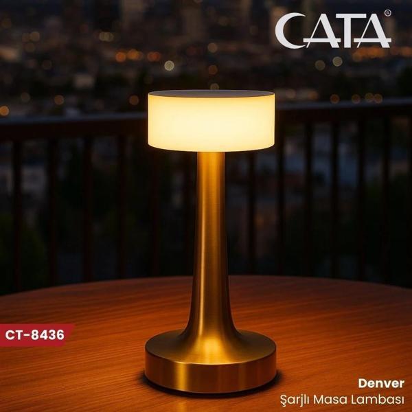 Cata Denver Gece Lambası Gold Renk - Image 1