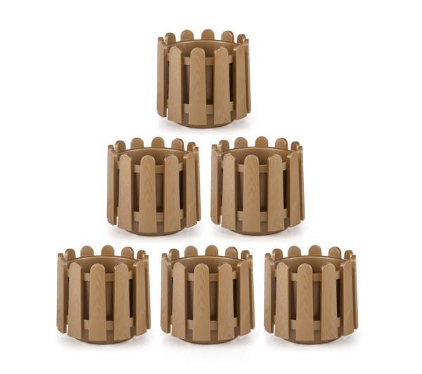 Omnipazar SO-İS02 İstanbul Dekoratif Yuvarlak Saksı 2,6 lt Mocha 6 Adet - Image 1